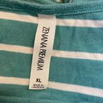 Zenana Outfitters  Teal and White Striped Tank Top Photo 5