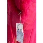 In Bloom by Jonquil Red Faux Fur Trim Chiffon Wrap Robe Size XL NWT Photo 3