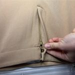 Chico's Straight Leg Trouser Pants Tan Office Work Neutral M 1.5 Short Photo 4