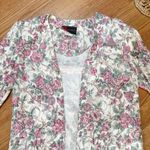Just In Thyme Vintage Floral Long Blazer Cottagecore Floral Lightweight Blazer Pink Size 10 Photo 2