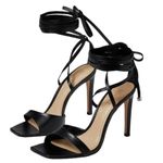 Schutz Bryce Leather Strappy Lace-Up Open Toe Sandals Black Size 9.5 New In Box Photo 5
