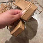 Jeffrey Campbell  Platform Nude Lace Up Heels Photo 2