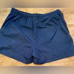Nike  Women’s Size Medium (8-10) Navy Nylon Jogging Shorts‎ With Accent Stripes Photo 2