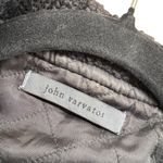 John Varvatos Cropped Pea Coat with Knit Sleeves Black Womens Size Small Photo 11