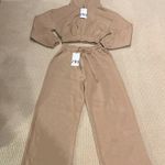 ZARA Long Sleeve Sweatsuit Set With Hoodie And Wide Pants. Size S Photo 1