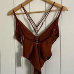 Beach Bunny  Ireland Ring One Piece Swimsuit Rust Photo 7