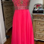 Camille La Vie  Pink Rhinestone Formal Gown Photo 4