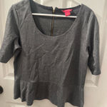 Sunny Leigh  Charcoal Sleeveless Top with Gold Zipper Photo 0