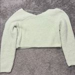Kendall + Kylie Soft Green crop Knit Sweater size XS Photo 2