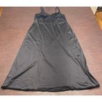 Vanity Fair Vintage  USA Black Slip Nightie Dress Sheer Cups 32" Bust‎ Adj Straps Photo 8