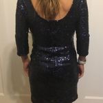 Navy blue sequin dress size small Photo 15