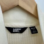 Lands' End Women Cream Thermal Knit Henley Shirt Size XS Casual Cozy Fall Winter Photo 4