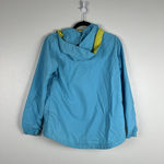 Ll Bean Womens Nylon Hooded 1/2 Zip Pullover Blue Sz S Photo 4