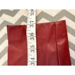 ZARA Women’s Red Faux Leather Pants – Size Small Photo 2