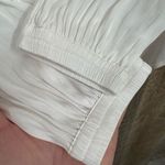 EXPRESS  White Silky Button Down Long Sleeve Bodysuit Blouse Medium Photo 4