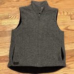 Lauren Ralph Lauren Women Vest Size Medium Patch Gray Grey Zip Front Collar Photo 0