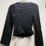 Reformation  Black Long Sleeve Blouse Photo 4