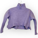Spiritual Gangster  Lavender Purple Cropped Merino Mock Neck Sweater S Photo 0