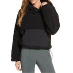 Zella Cassie Black Faux Shearling Teddy Hoodie Photo 0