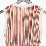FLC Fair Liar Club Sleeveless Brown and Cream Striped Knit Top Photo 4