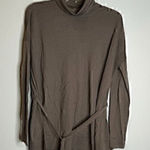 Garnet Hill  taupe Merino Wool mock neck sweater Photo 0