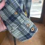 Burton Durable Goods Green/Blue Flannel Plaid Button Down Shirt Size XS Photo 4