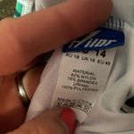 Hilor One Shoulder Palm Leaf One Piece Swimsuit, NWT White Size 14 Photo 3