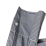 Ralph Lauren  Pajama Top Blue Striped Crop Oversized Cotton Sleepwear Women Small Photo 5