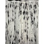 Boho Chic Linen Abstract Print Button Down Shirt Black White Women Size Medium Photo 6