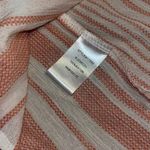 Staccato coral striped shirt, flutter sleeves and smocked neck with ruffles, size Small Photo 5