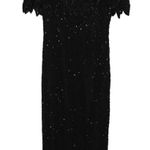 Scala Vintage 100% Silk Full Sequin Maxi Dress Size XL Photo 0