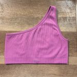 Set Active  X Revolve Ribbed One Shoulder Sports Bra in Petal Women’s Size Medium Photo 1