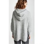 Ganni Gray Callahan Mohair Ribbed Knit Hoodie Sweater Photo 2