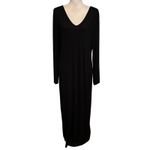 Marine layer Size XL Lexi Rib V Neck Maxi Dress Black Body Hugging Flattering Photo 2