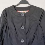 Anthro | Tulle Los Angeles Lightweight Short Trench Black/Orange Tulip Medium Black Photo 1