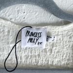 Princess Polly  Camala Crinkle Long Sleeve Crop Tie Front Top White Sz 4 Photo 2