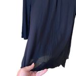Ellen Tracy Sheer Back Black Cotton Rayon Sweater Size Medium Photo 7
