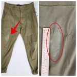 7 For All Mankind Darted Boyfriend Jogger Size 29 Sateen Army Green NWT Photo 4