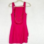 H:ours Cassia Mini Dress Size XS Fuchsia Ponte Open Back Chain Link Photo 5