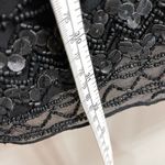 Parker  Size S Black Silk Dress Beaded Prom Party Dress Photo 5