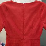 Sadie and Sage Rust Red color short sleeved faux suede dress size Medium Photo 9