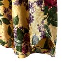 Vintage Escapades Vibrant Floral Cream Silk Slip Dress, No Tag, Size Large or XL Red Photo 3