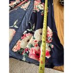 Three Pink Hearts Floral Halter Maxi Dress Pink Navy Front Slit Keyhole Back L Size undefined Photo 11