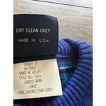 Vintage Women's Ski Sweater Ladies Large 100% Virgin Snowflake Winter Purple Photo 2