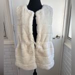 Talbots Tie Waist Faux Fur Vest medium workwear holiday occasion classic Photo 1