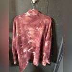 JoyLab  Pink White Tie Dye Sweatshirt Cardigan Size Medium Photo 4