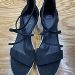 Eileen Fisher Wanda Espadrille Wedge Sandals Women's 11 Black Tumbled Preppy S44 Photo 0