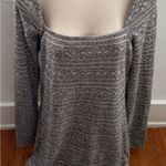 Free People Good Girl Gone Bad grey strapoy back dress siz L bodycon square neck Photo 8