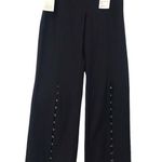 Anna October CROSSED STRAIGHT LEG WOOL HIP SLIT PANTS LINGERIE STYLE CLOSURE 6 Photo 0