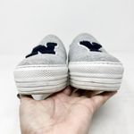 [Joshua Sanders] Gray Navy NY Felt Embroidered Slip On Platform Sneakers Size 10 Photo 8